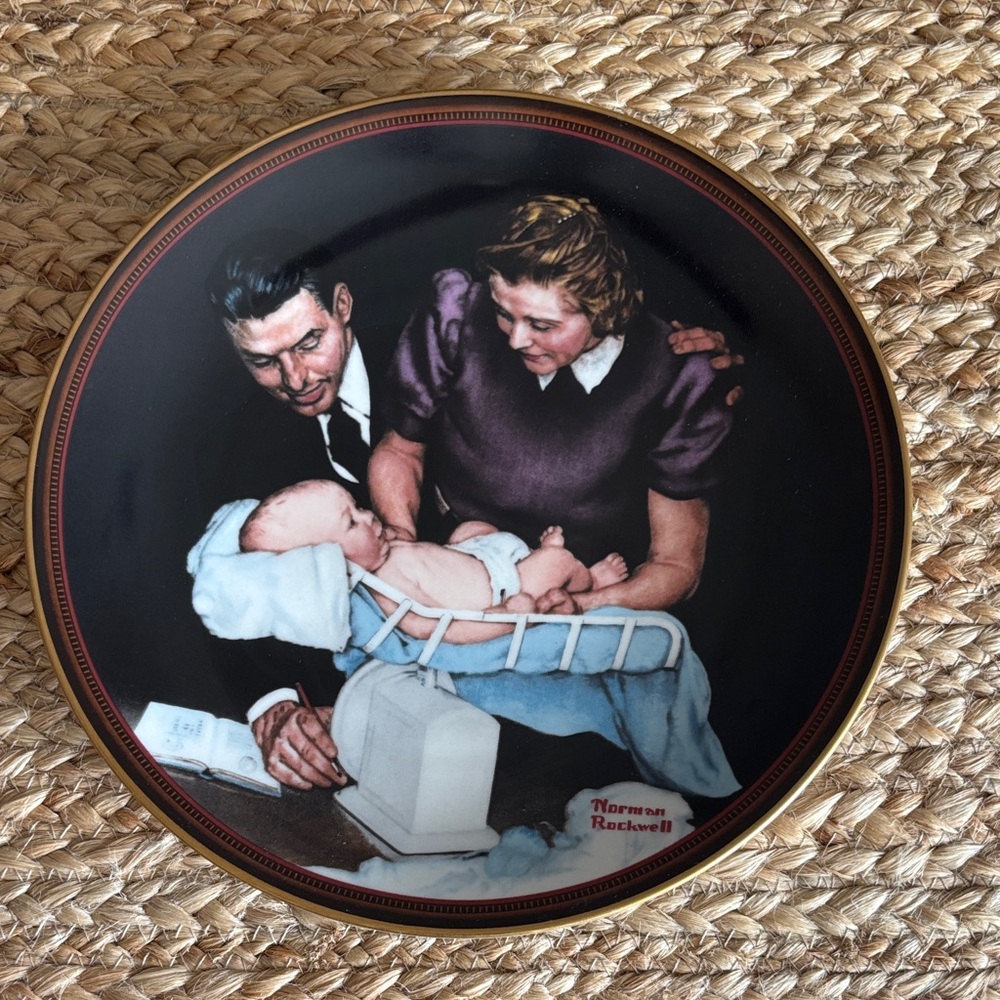 Vintage Norman Rockwell “Growing strong”Collector's Plate 8.5”